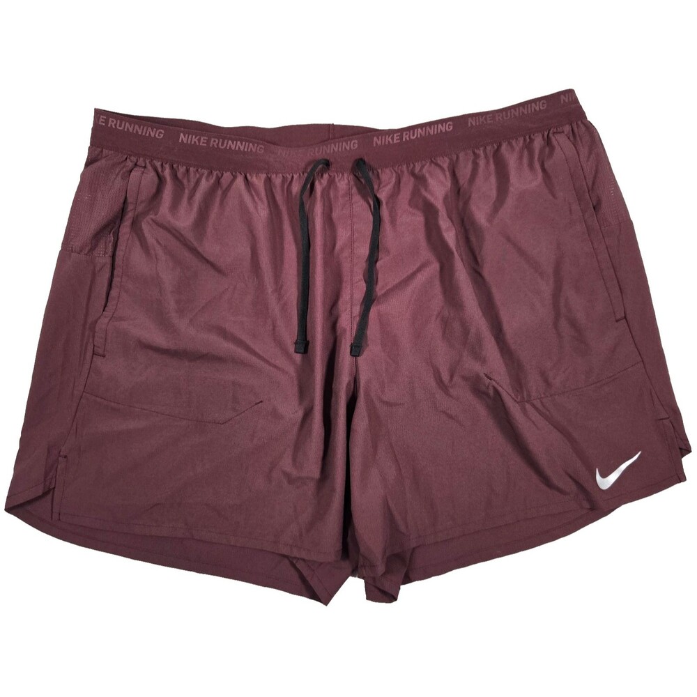 Nike Stride Dri-FIT 5" Brief-Lined Running Shorts Men's 2XL Burgundy Crush New